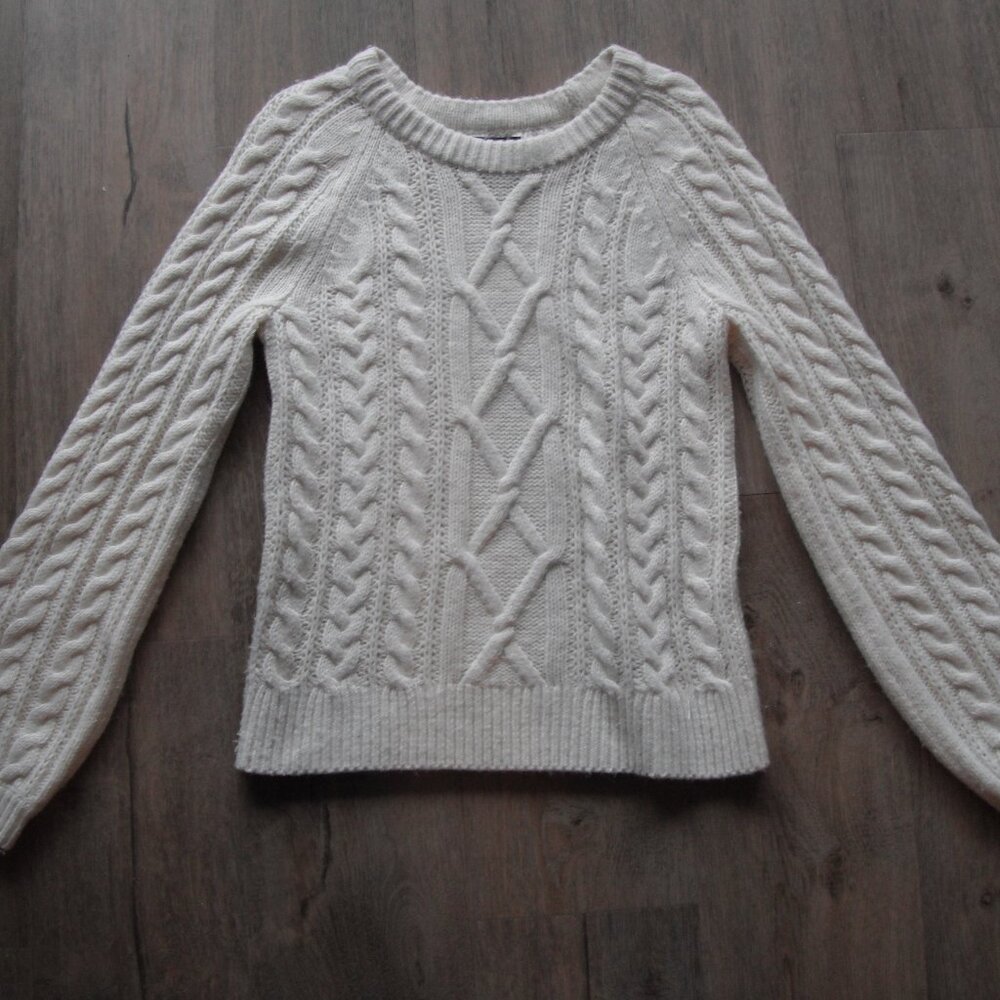 Abercrombie and Fitch S White Fishermans Style Sweater Rory Gilmore Fall